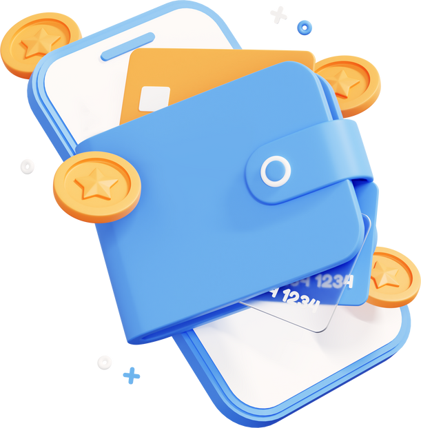 3D Phone with mobile banking app